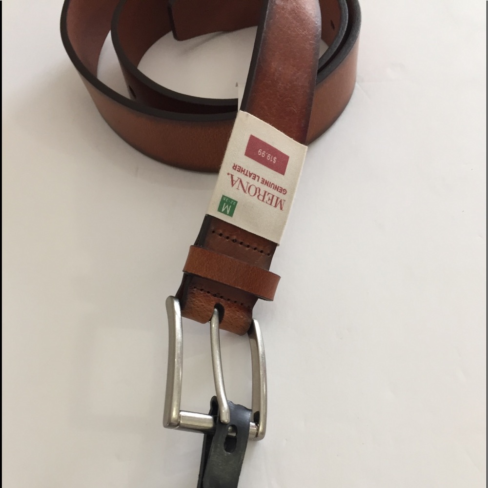 Men’s Brown Merona Genuine Leather Belt